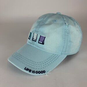 Life Is Good Unisex Light Blue Good Vibe Tribe Relaxed Fit Strapback Hat
